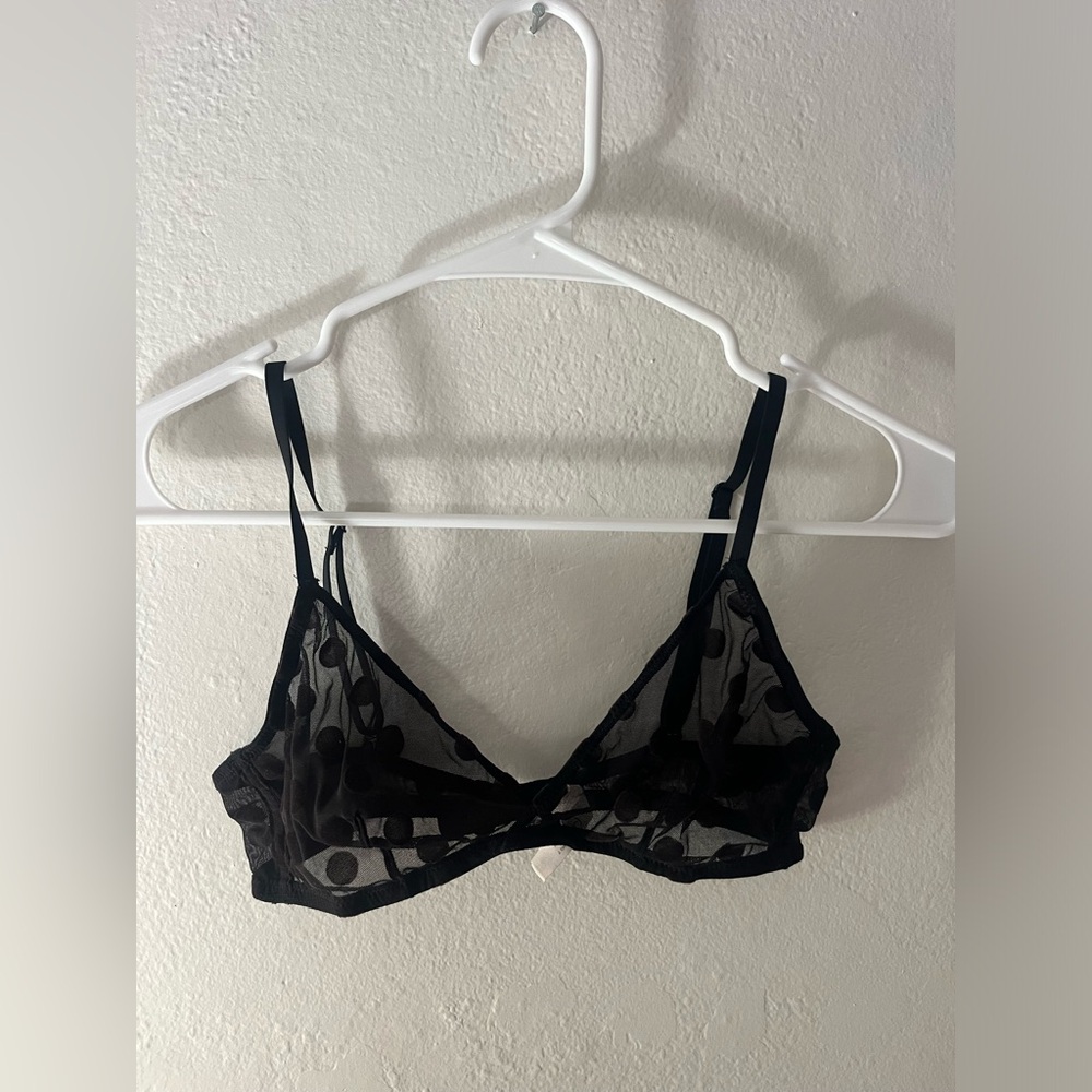 J Crew black polka dotted bralette🖤